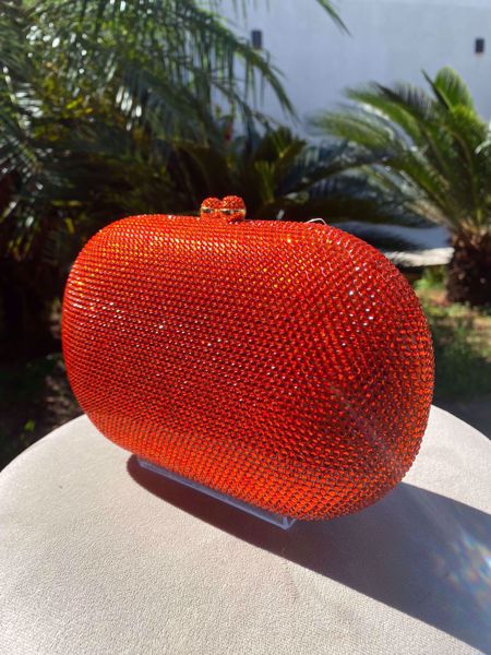 Imagem de BOLSA139 - Bolsa laranja brilhosa